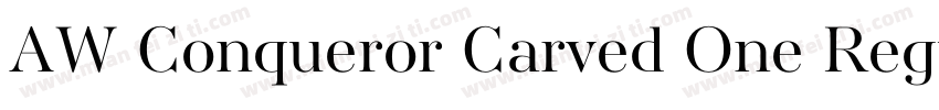 AW Conqueror Carved One Regular字体转换